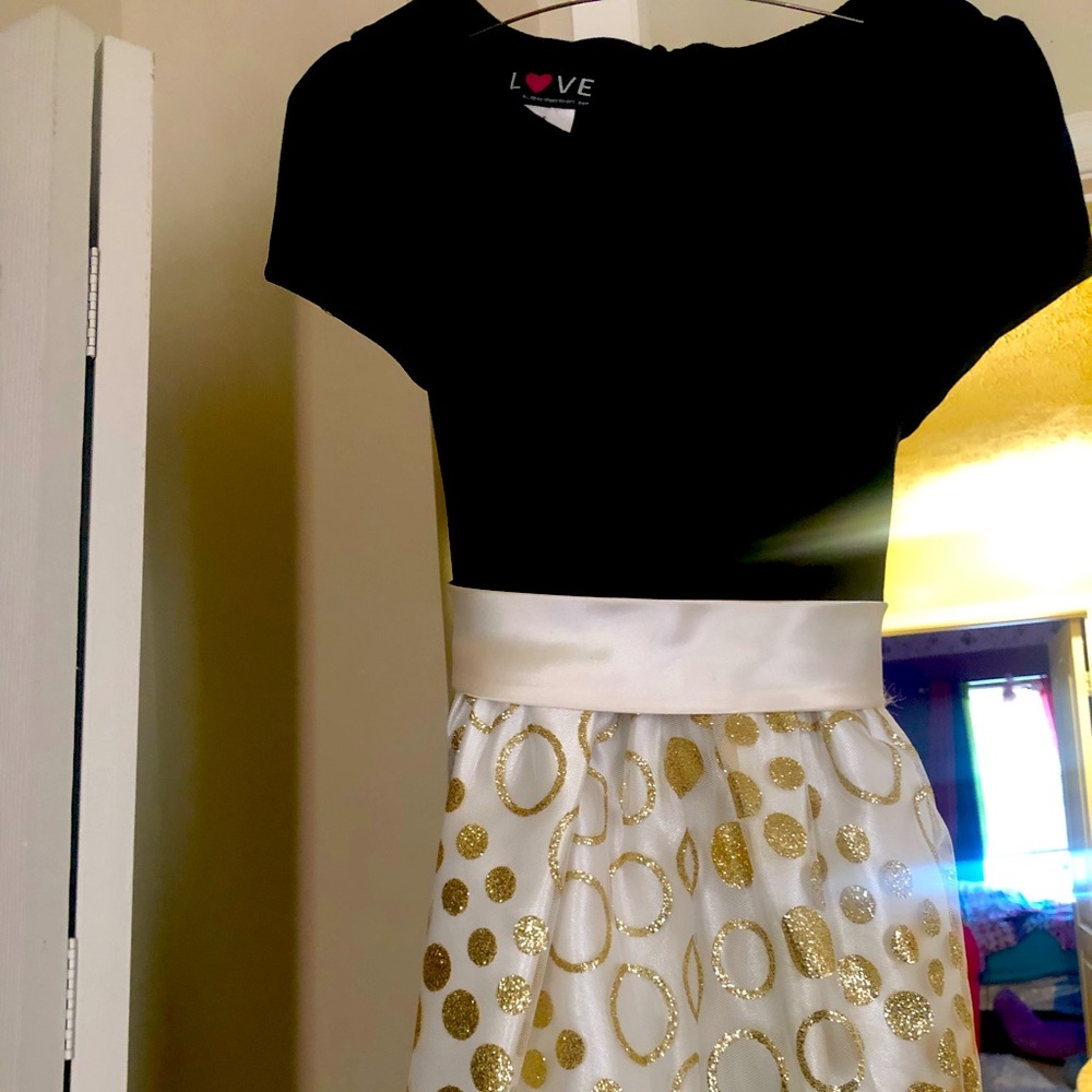 Black! Cream! & Gold Dress